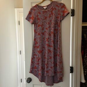 LulaRoe t-shirt high low dress with round neck. Sz XXS fits like a medium.